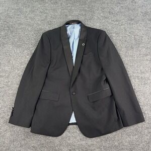 Vitarelli Italy Tuxedo Jacket Men 42S Black Shawl Collar Formal Prom Wedding